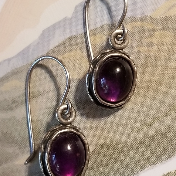 Silpada Sterling Silver Amethyst Earrings - Picture 4 of 9